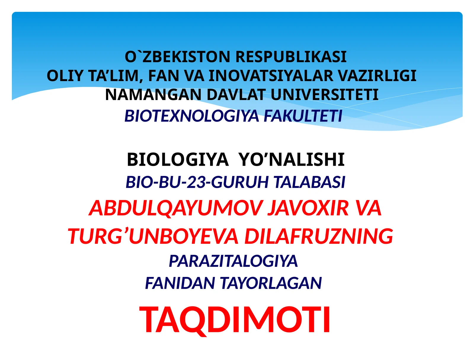 Parazit bir hujayralilardan koktsidyalarning tuzilishi va rivojlanishi