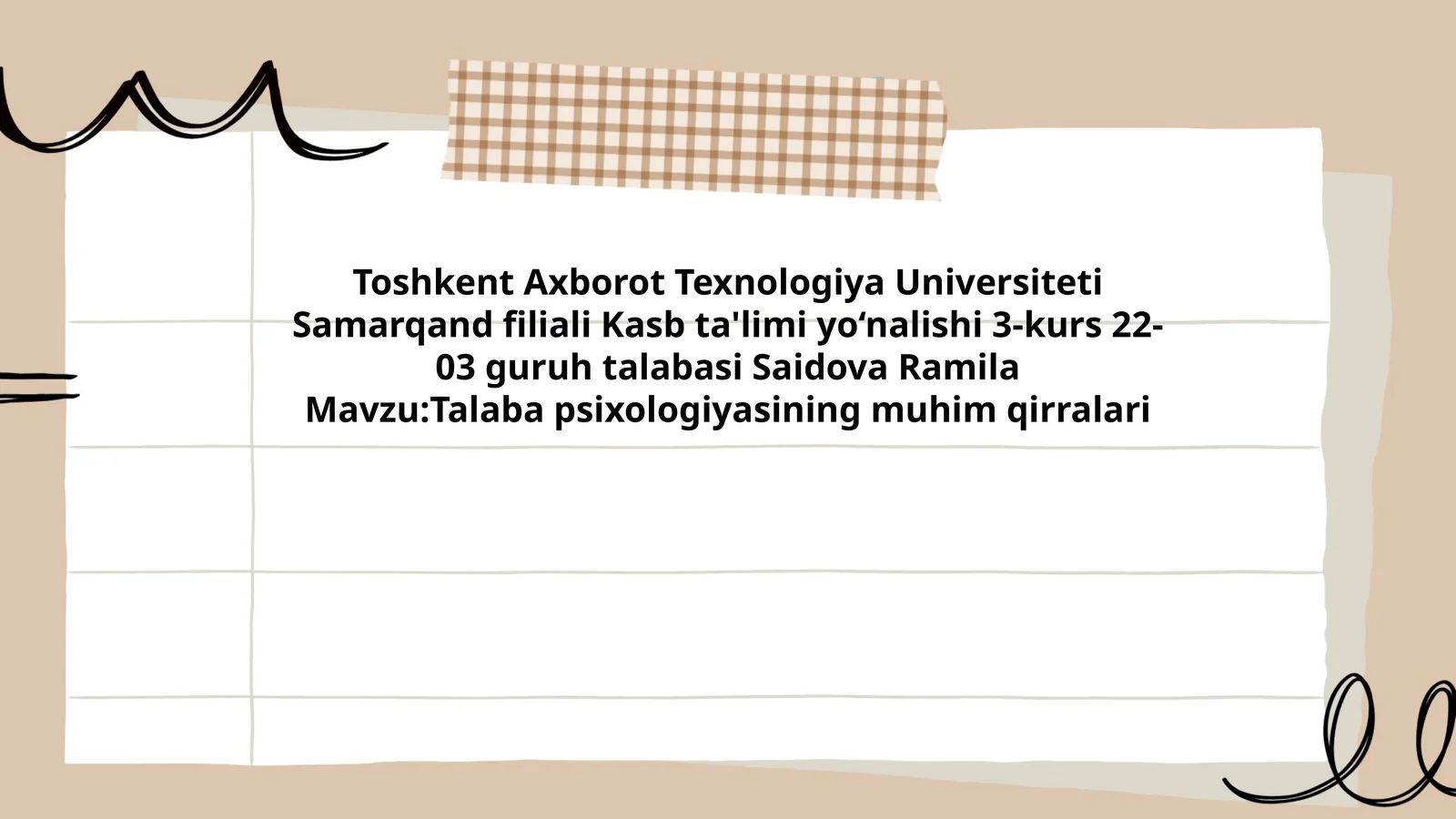 Talaba psixologiyasining muhim qirralari