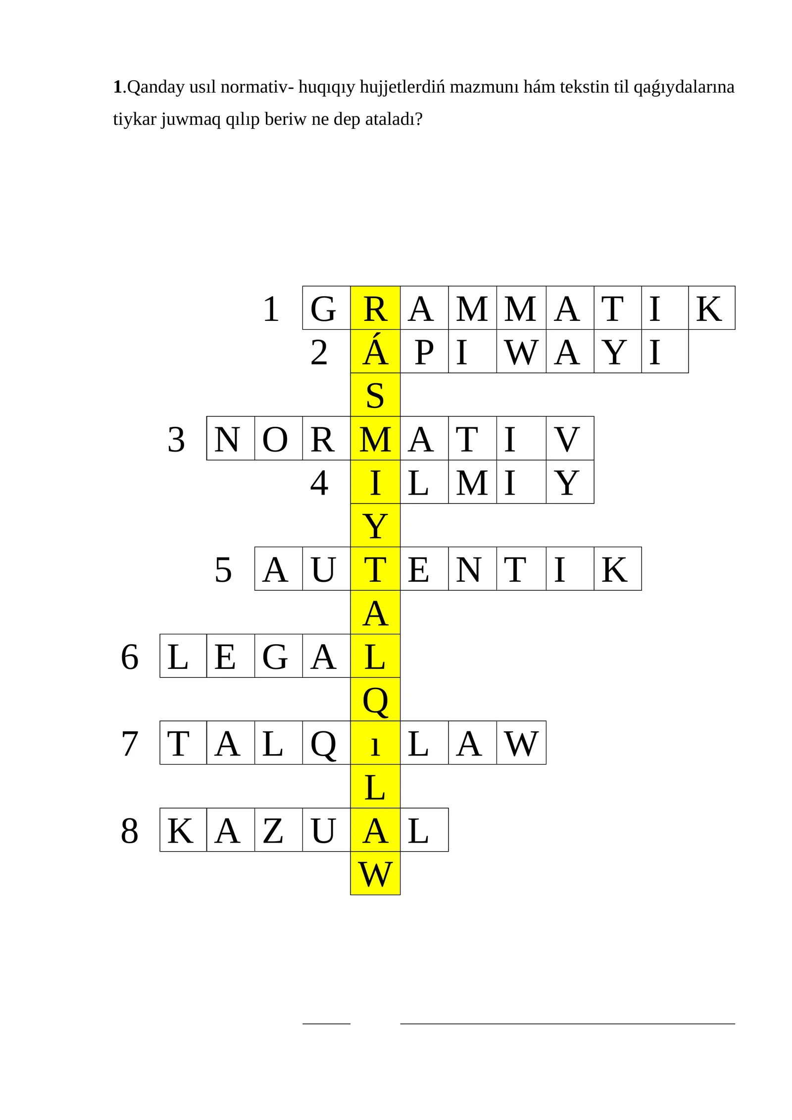 GRAMMATIK ÁPIWAYISINÓRMATIV ILMIY AUTENTIKA LEGAL TALQILAW KAZUALW