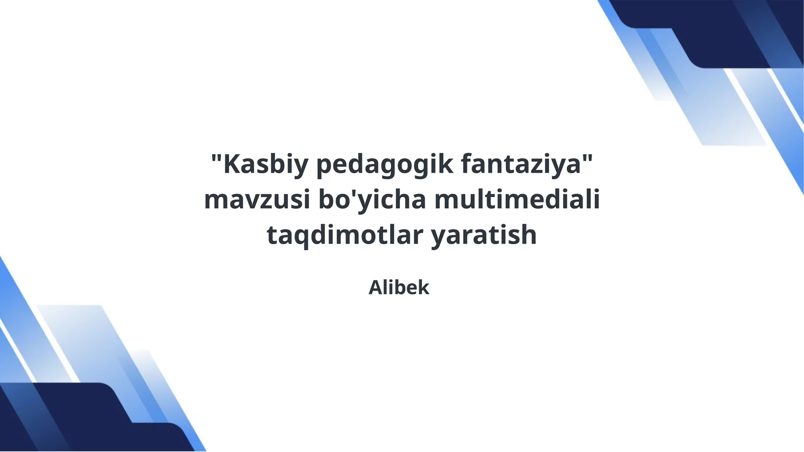 Kasbiy pedagogik fantaziya