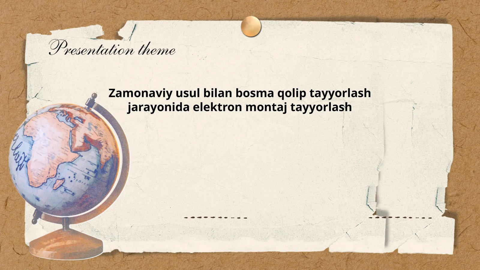 Zamonaviy usul bilan bosma qolip tayyorlash jarayonida elektron montaj tayyorlash