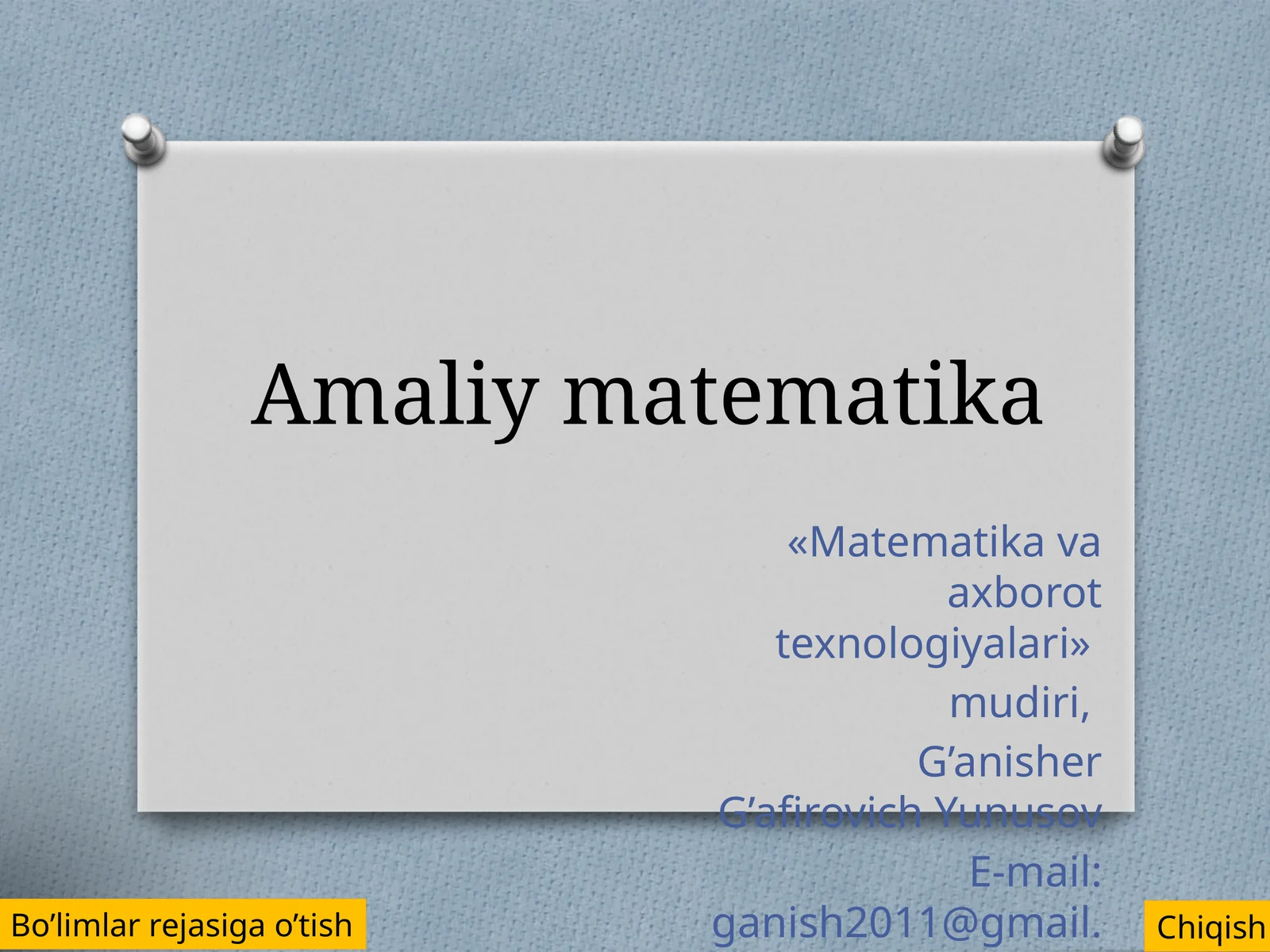 Amaliy matematika