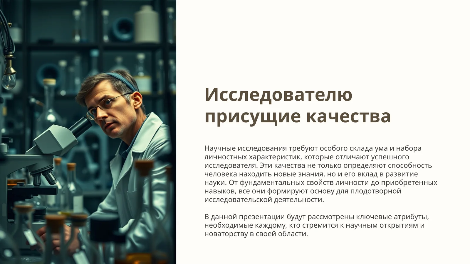Исследователю присущие качества