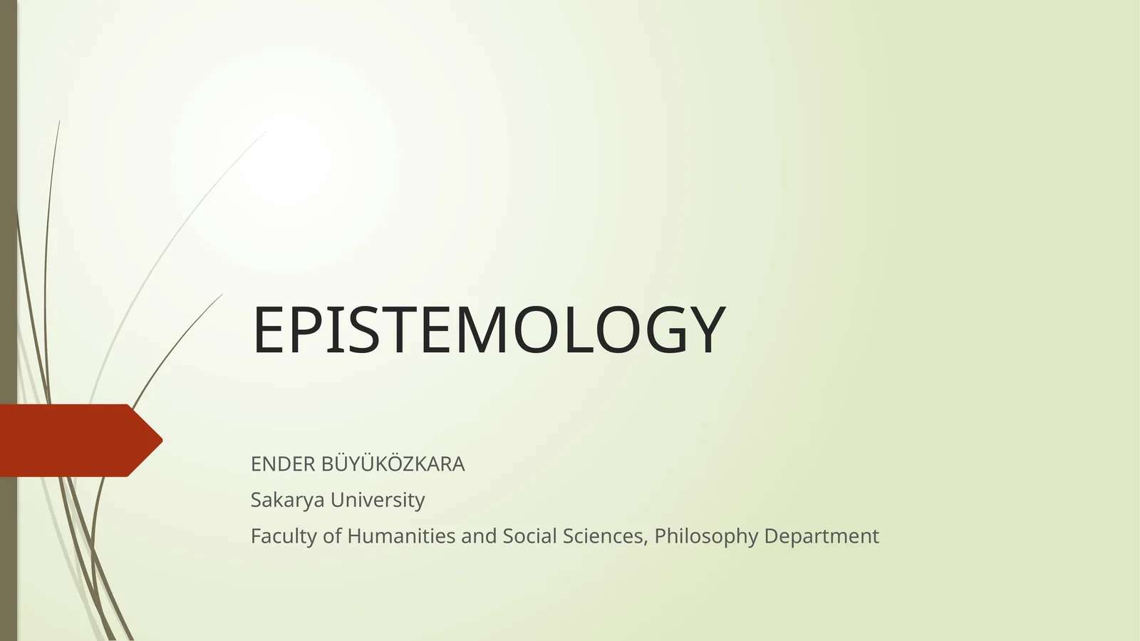 EPISTEMOLOGY