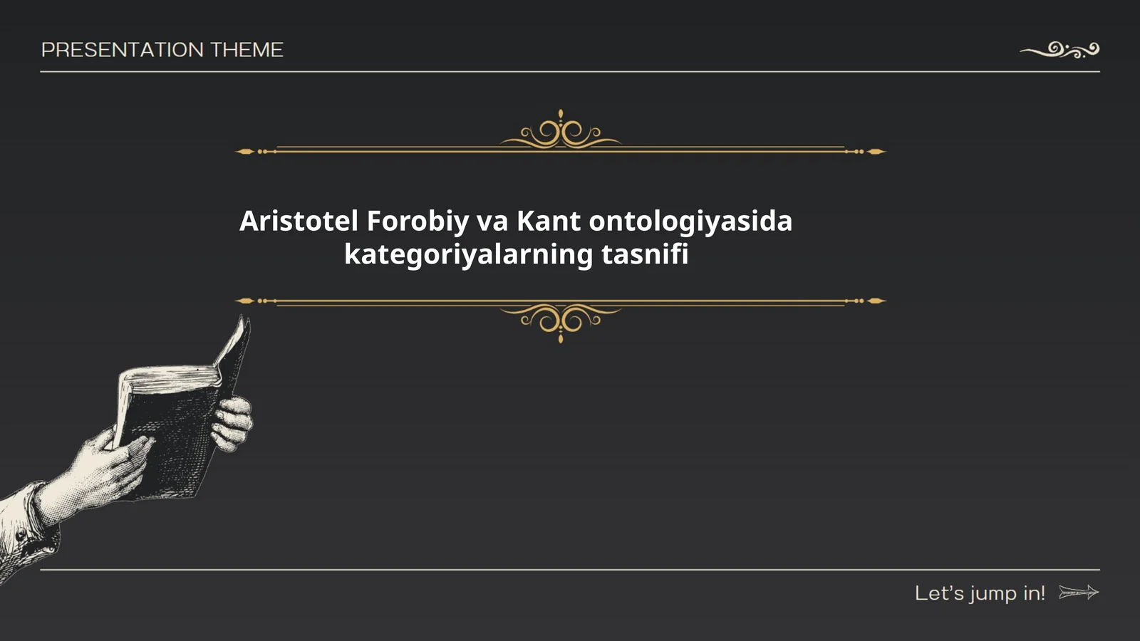 Aristotel Forobiy va Kant ontologiyasida kategoriyalarning tasnifi