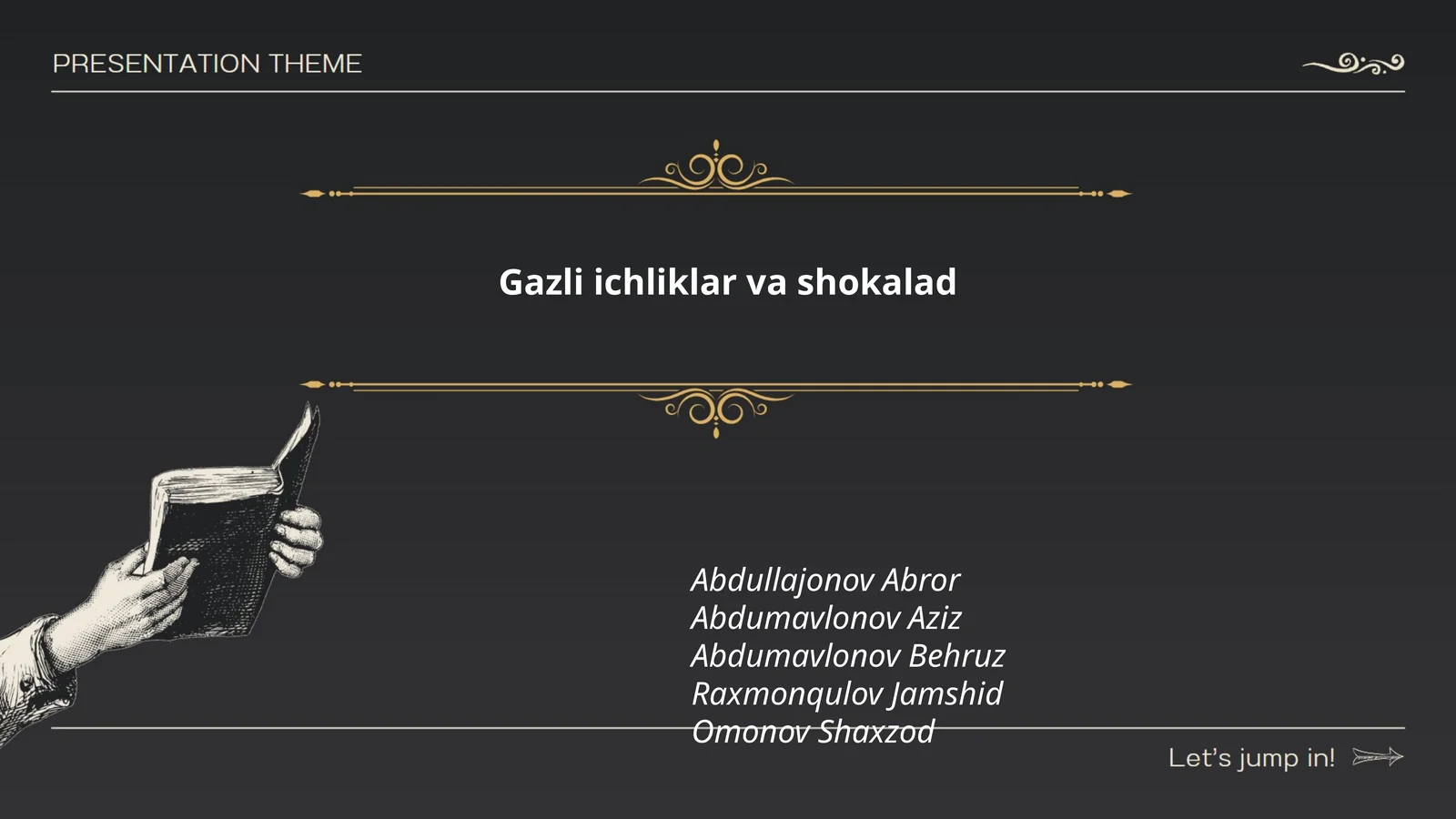 Gazli ichliklar va shokalad