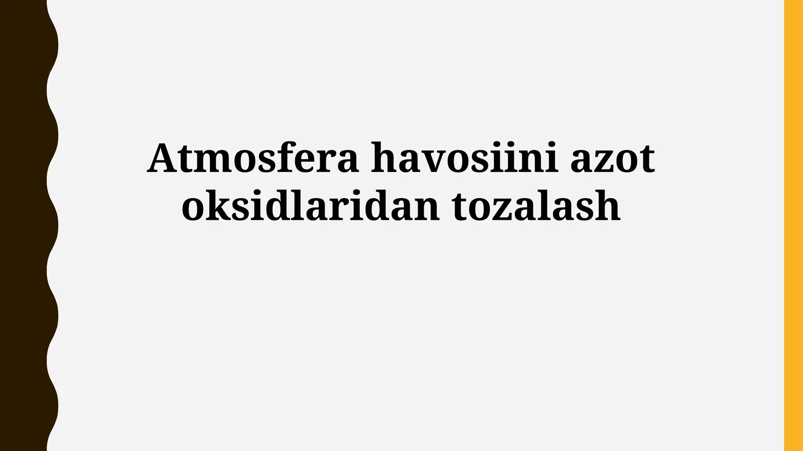 Atmosfera havosiini azotoksidlaridantozalash