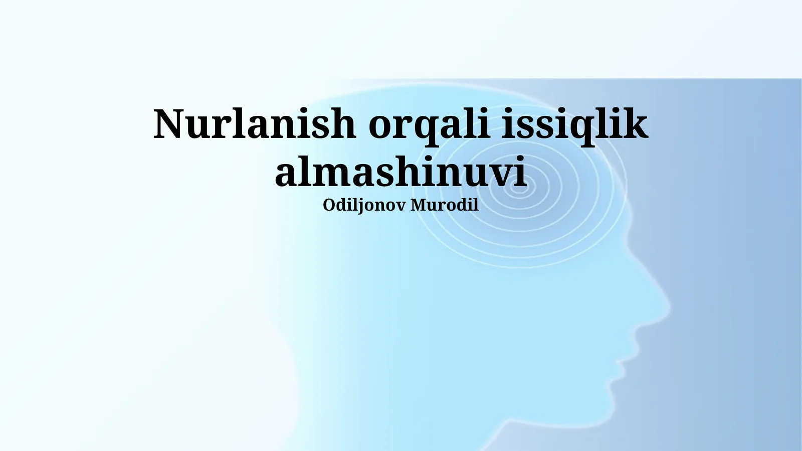 Nurlanish orqali issiqlik almashinuvi
