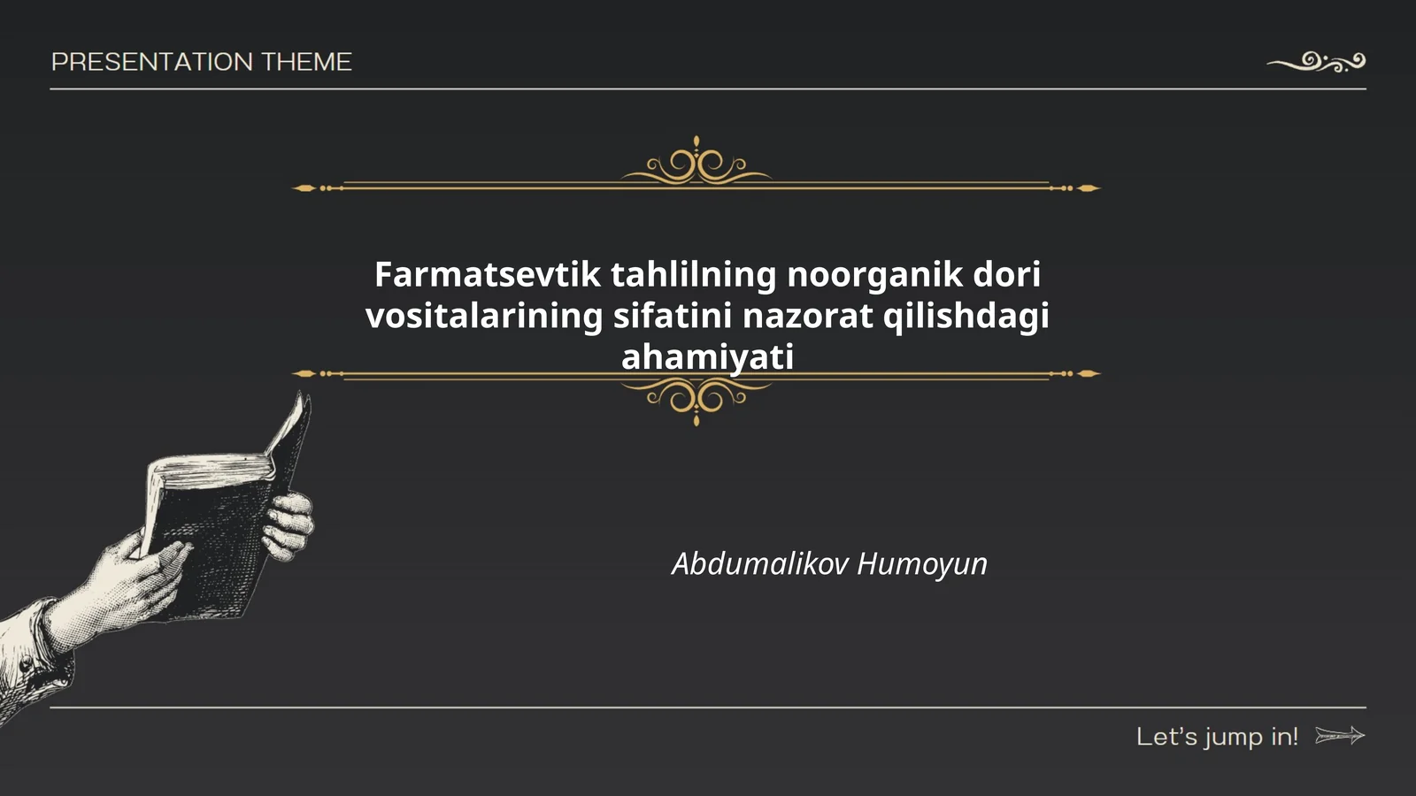 Farmatsevtik tahlilning noorganik dori vositalarining sifatini nazorat qilishdagi ahamiyati
