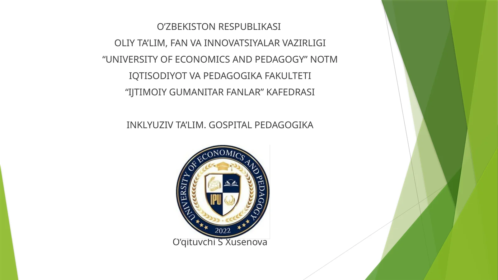 Nutqidanuqsonibo‘lganbolalarniinklyuzivta’limsharoitidao‘qitishvatarbiyalash