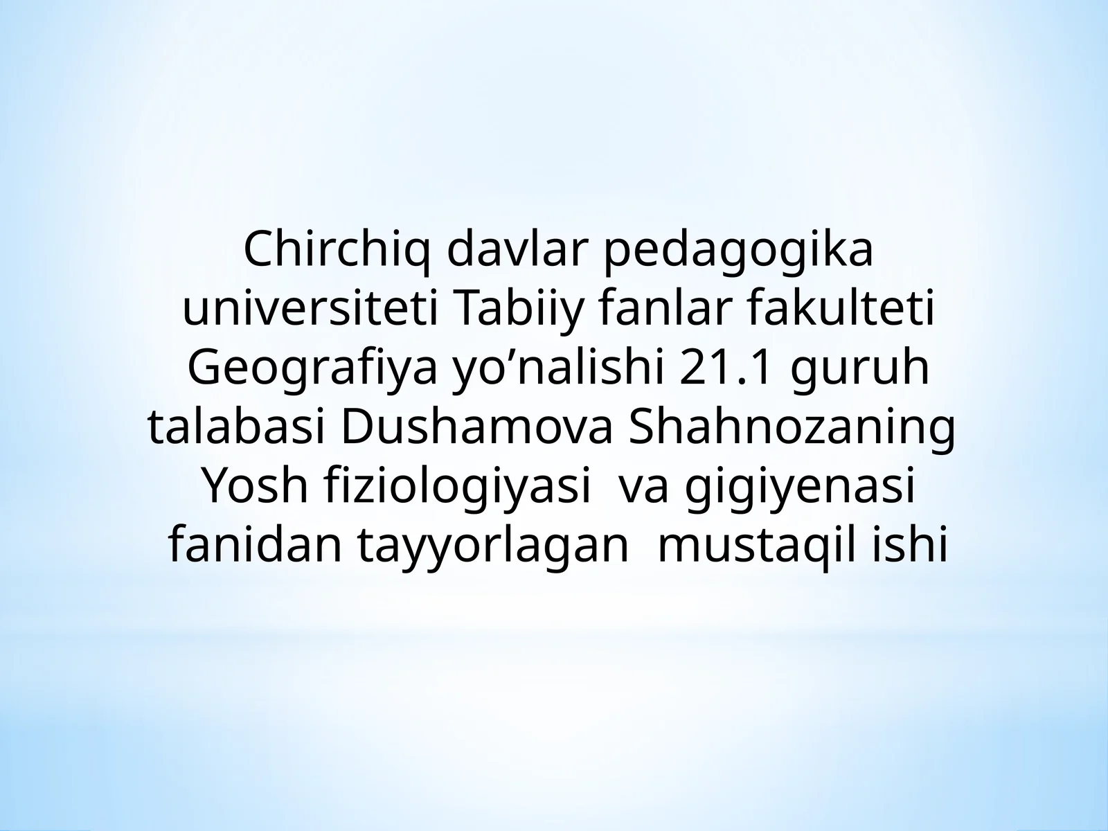 Nafasolishning ahamiyati va organlarining tuzilishi