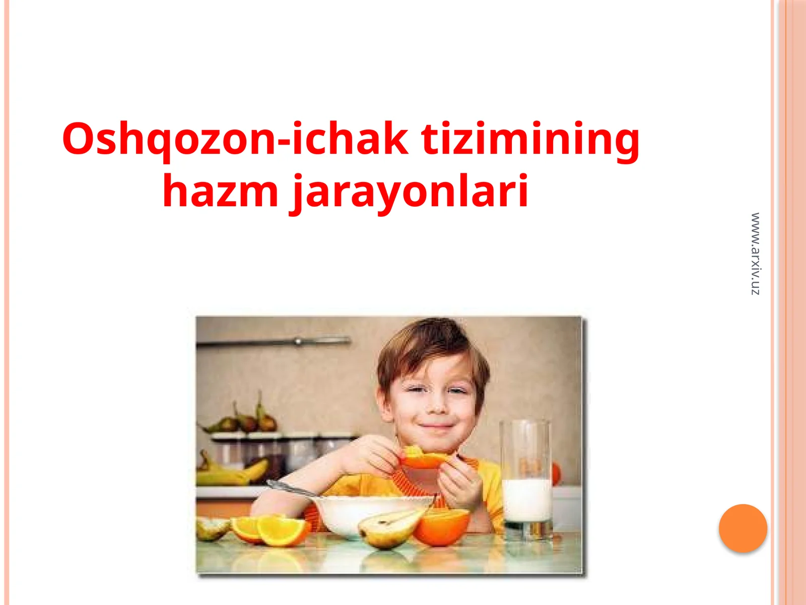 Oshqozon-ichaktizimininghazmjarayonlari