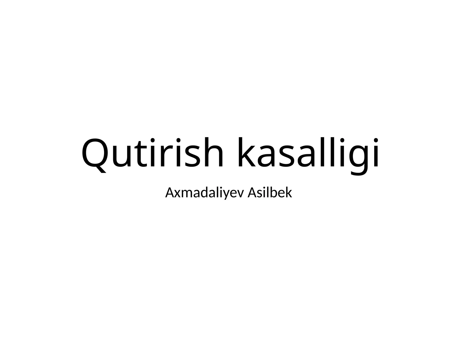 Qutirishkasalligi