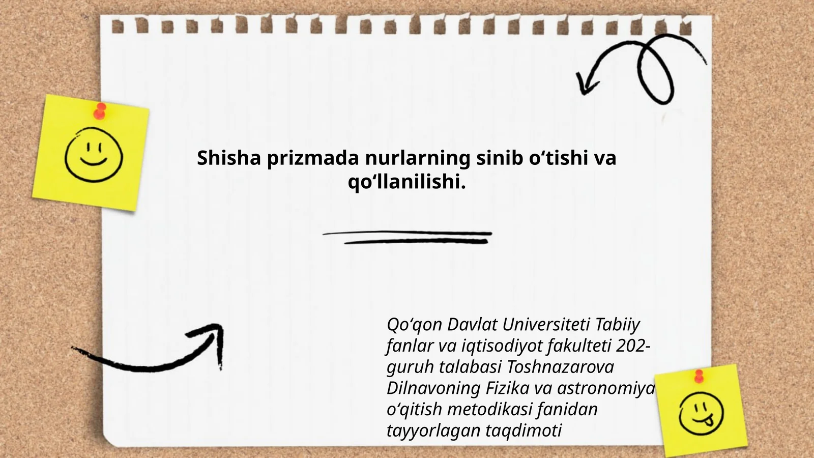 Shisha prizmada nurlarning sinib o‘tishi va qo‘llanilishi