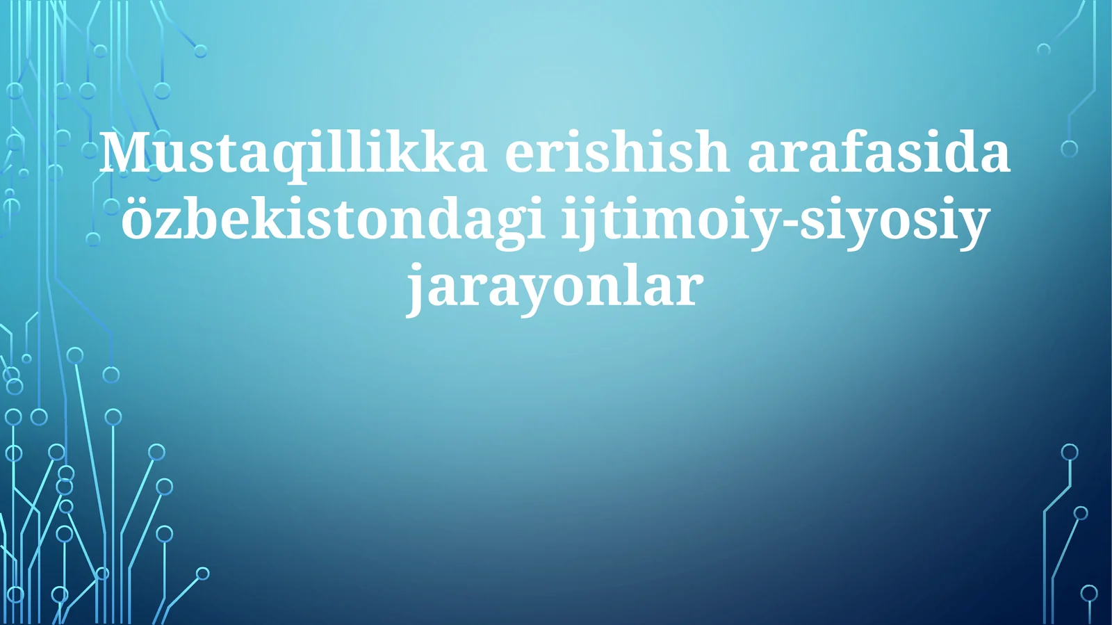 Mustaqillikga erishish jarayonlar