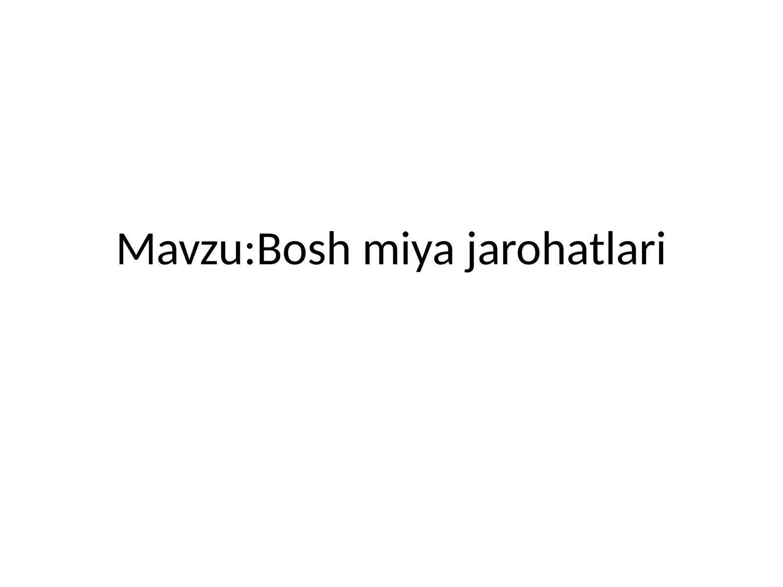 Boshmiya jarohatlari