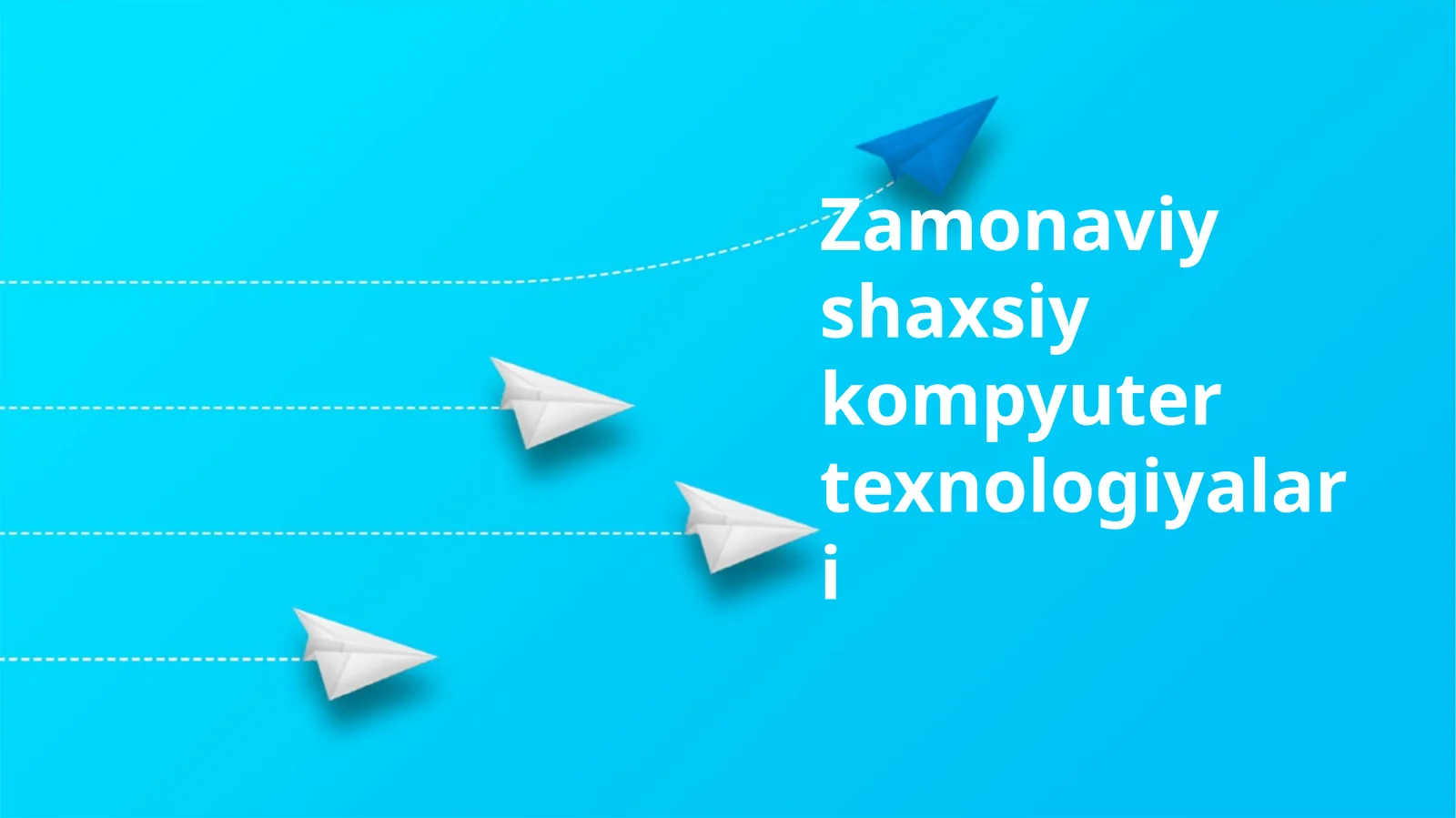 Zamonaviy shaxsiy kompyuter texnologiyalari