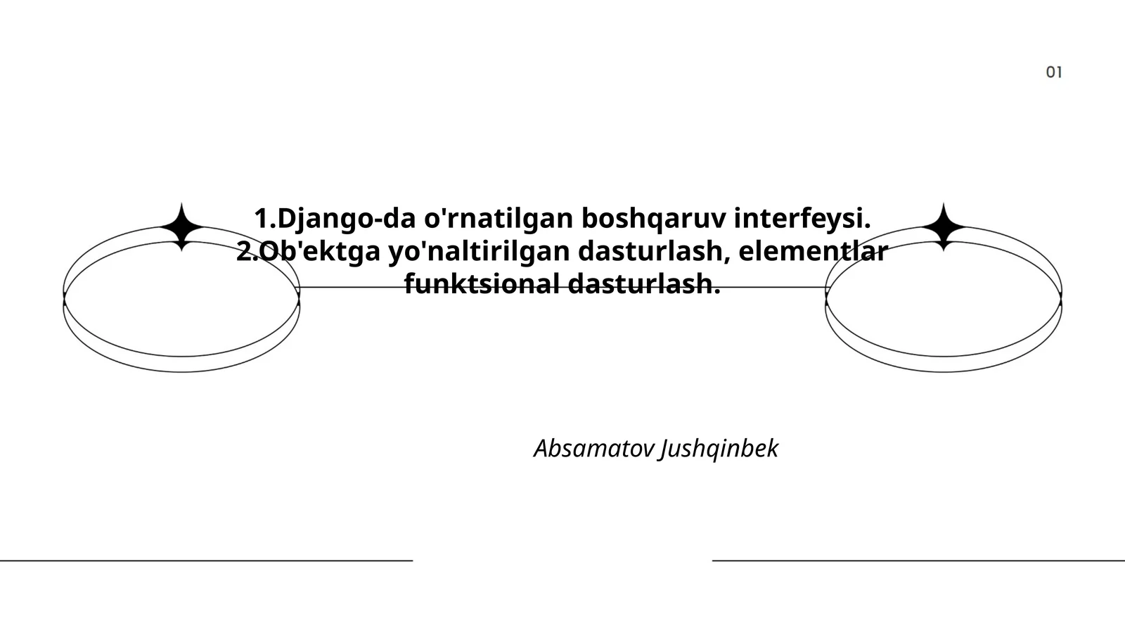 Django-da o'rnatilgan boshqaruv interfeysi
