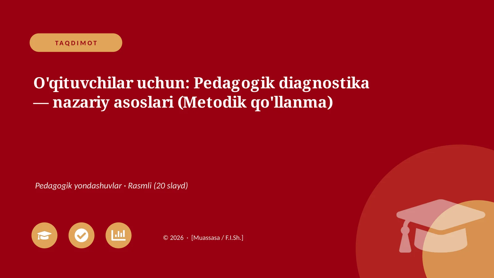 Pedagogik diagnostika — nazariy asoslari (Metodik qo'llanma)
