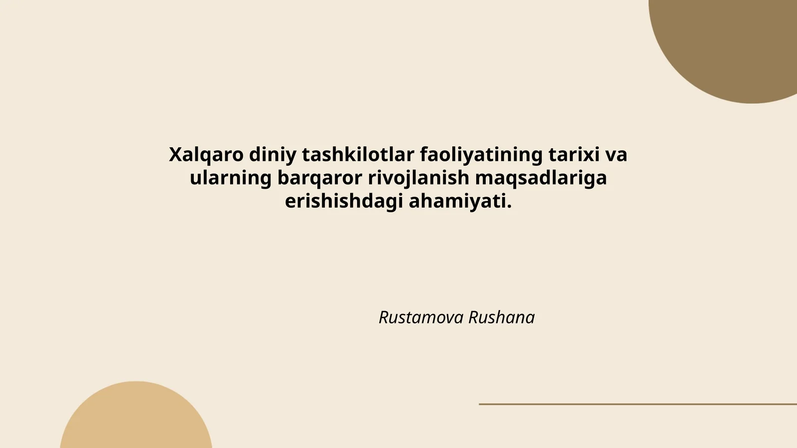 Xalqaro diniy tashkilotlar faoliyatining tarixi va ularning barqaror rivojlanish maqsadlariga erishishdagi ahamiyati
