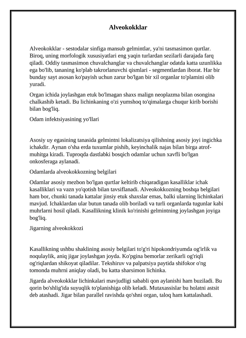 Alveokokklar