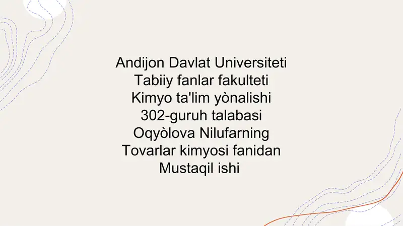 Maishiy kimyo tovarlari TIFTN asosida tasniflanadi