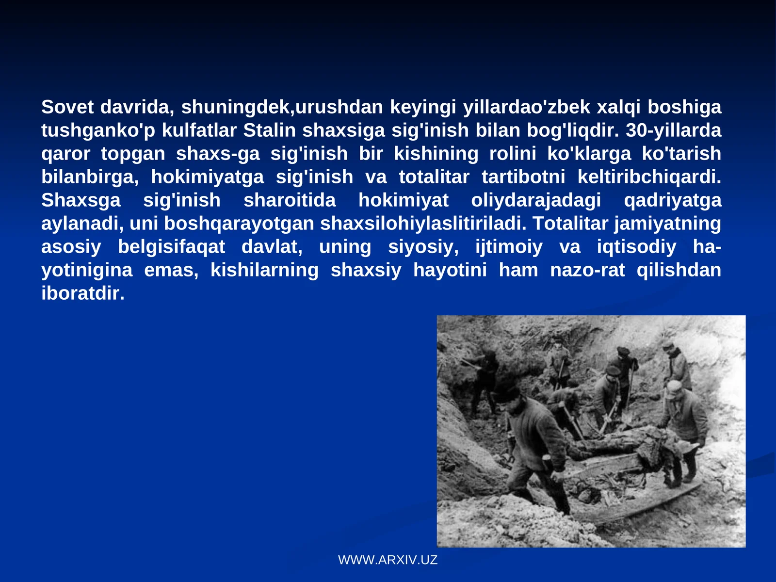 Urushdan so'ng O'zbek xalqi