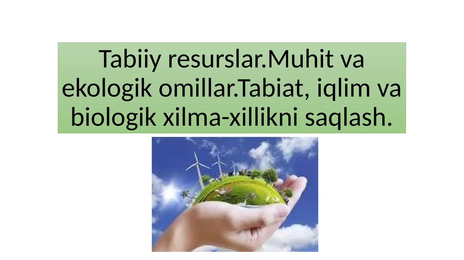 Tabiiy resurslar