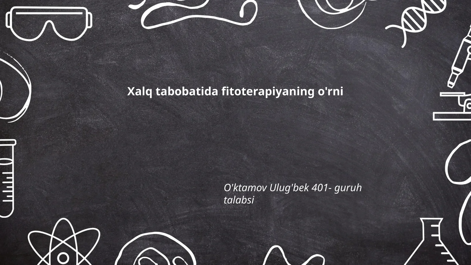 Xalq tabobatida fitoterapiyaning o'rni