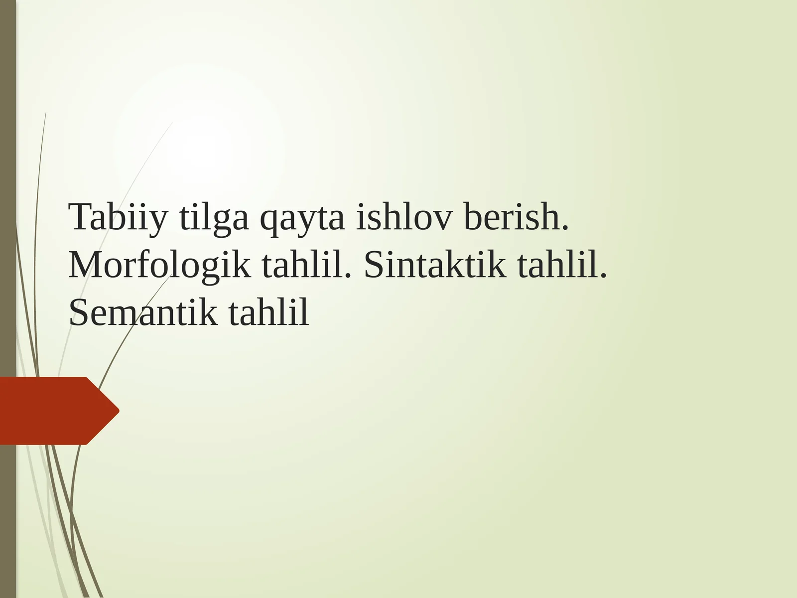 Tabiiy tilni qayta ishlash (NLP)