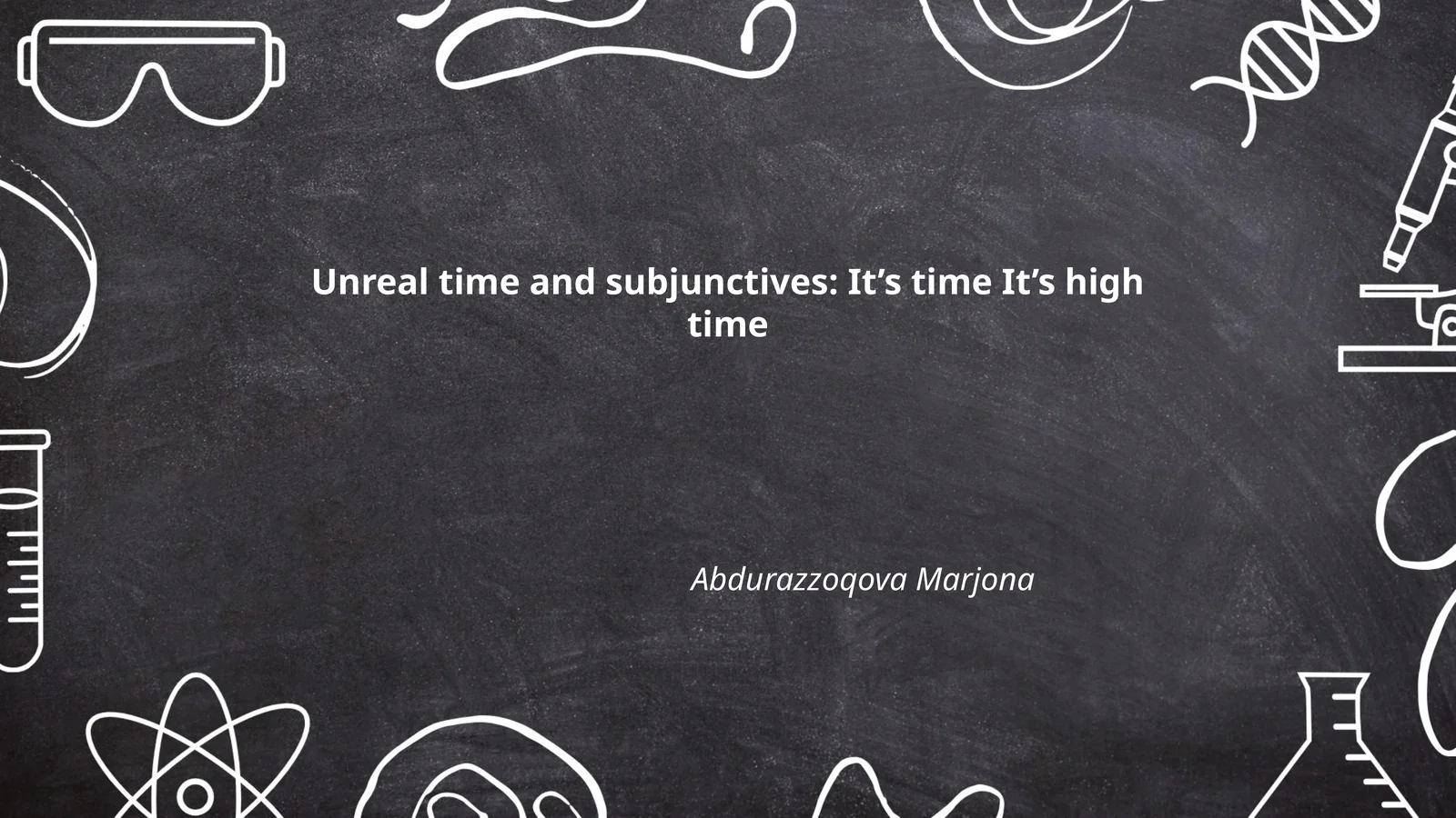 Unreal time and subjunctives: It’s time It’s high time