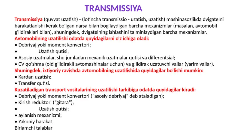 Transmissiya