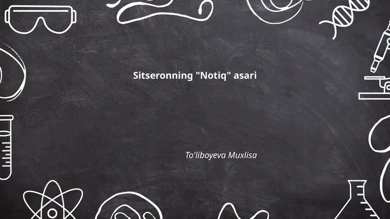 Sitseronning "Notiq" asari