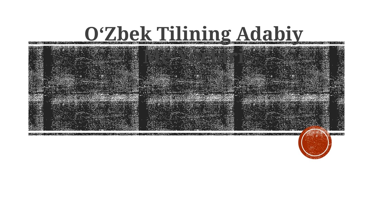 OʻZbek Tilining Adabiy Me'Yorlari