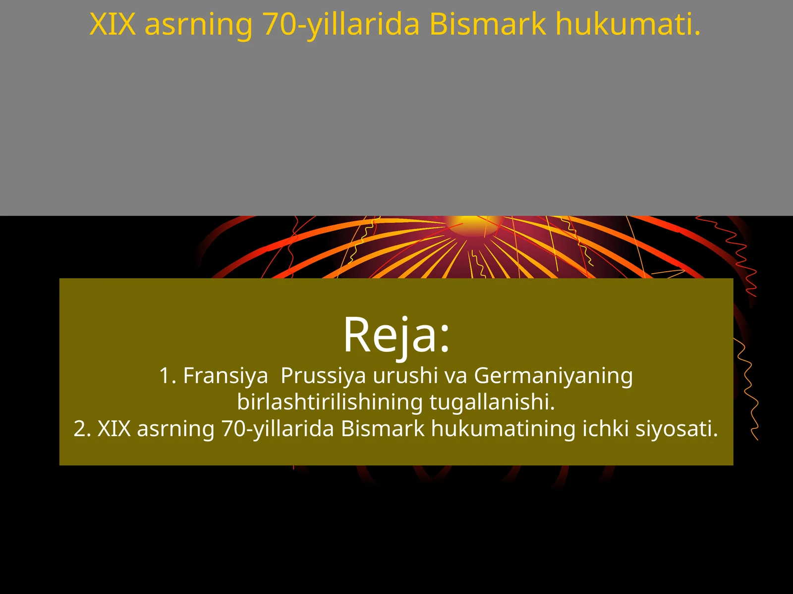 XIX asrning 70-yillarida Bismark hukumati