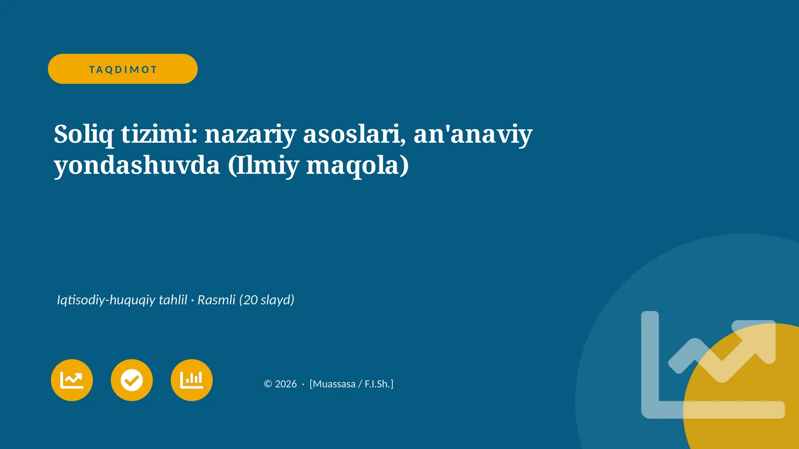 Soliq tizimi: nazariy asoslari, an'anaviy yondashuvda (Ilmiy maqola)
