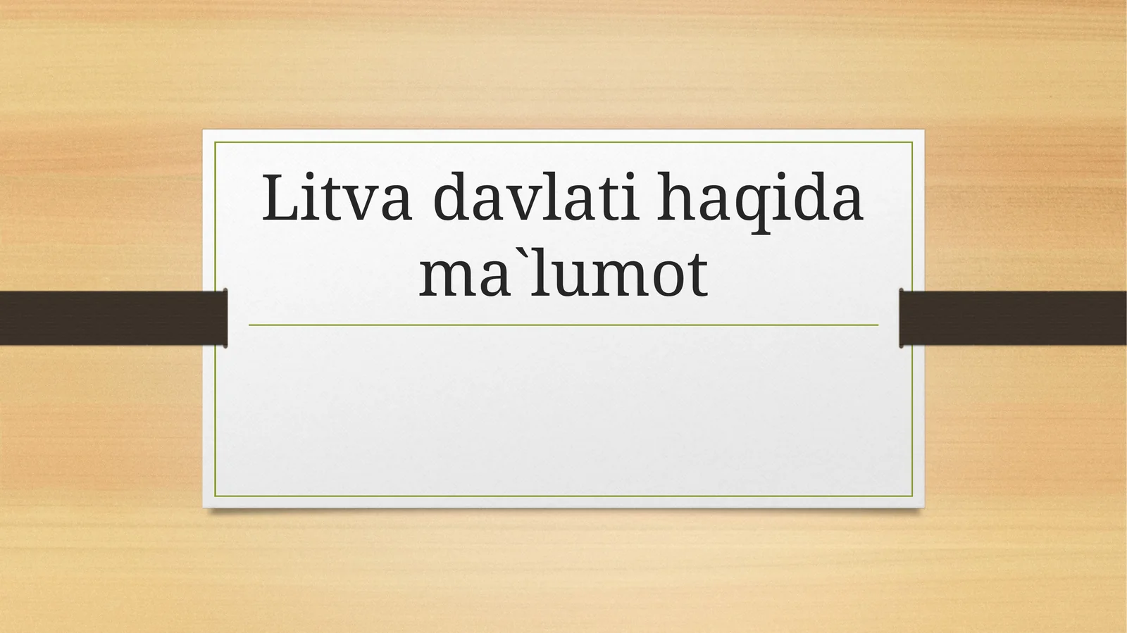 Litva davlati haqida ma'lumot