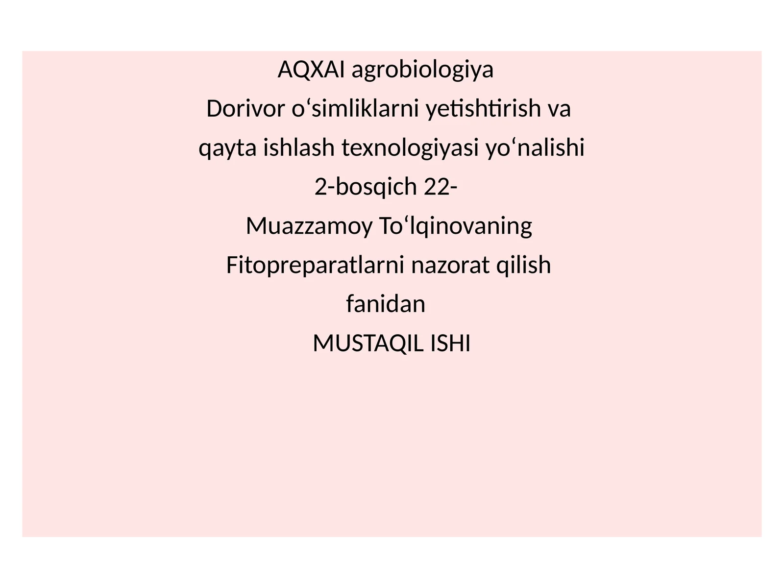 Fitopreparatlar nazorati