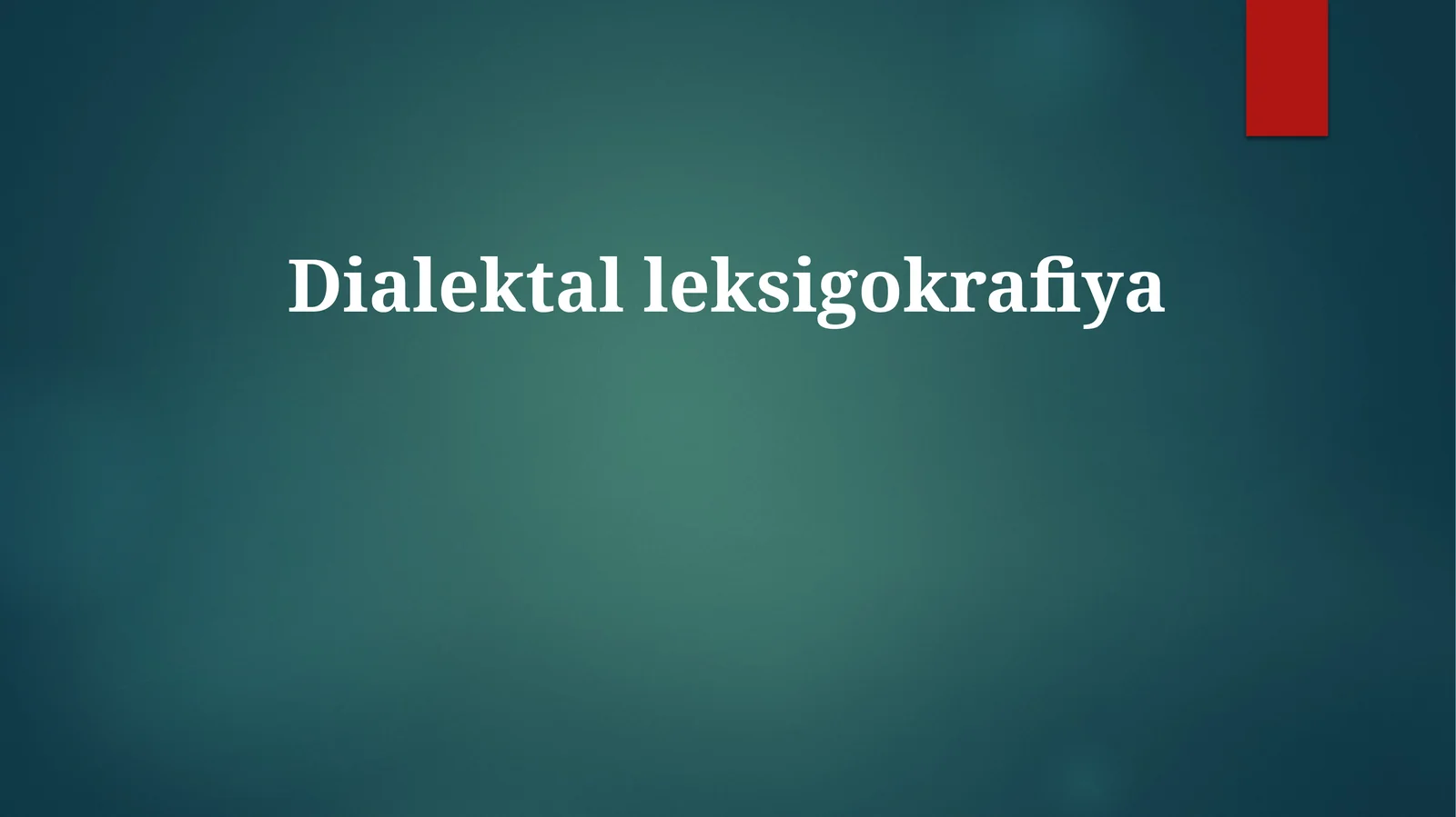 Dialektalleksigokrafiya