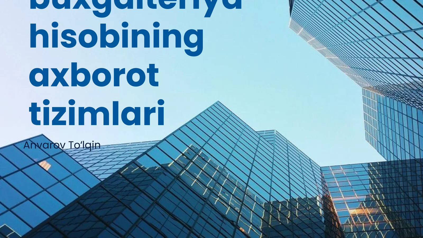 Davlat sektori buxgalteriya hisobining axborot tizimlari