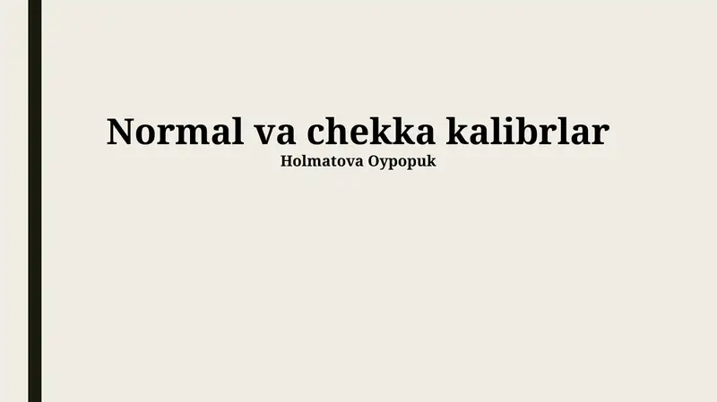 Oddiy va Kalibrlangan Manometrlar