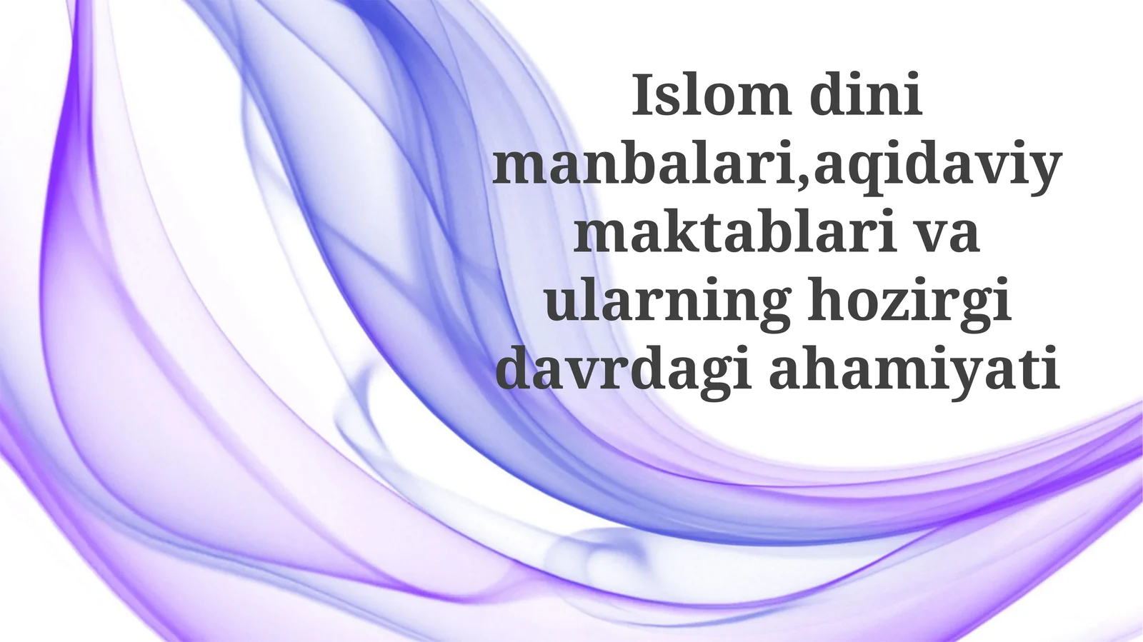 Islom dinining manbalari