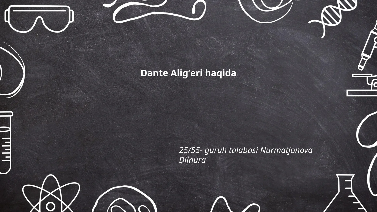 Dante Aligʼeri haqida