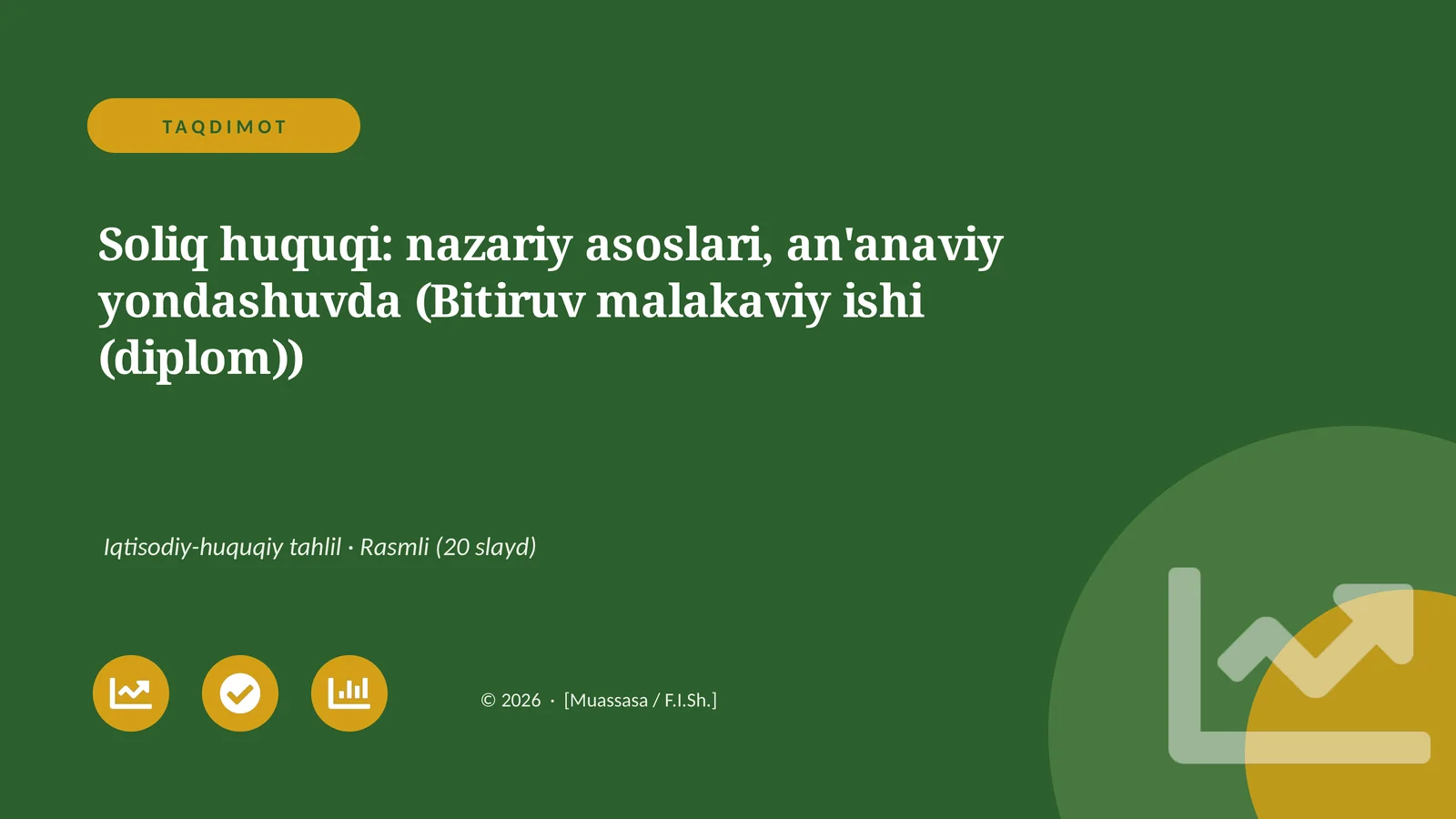 Soliq huquqi: nazariy asoslari, an'anaviy yondashuvda