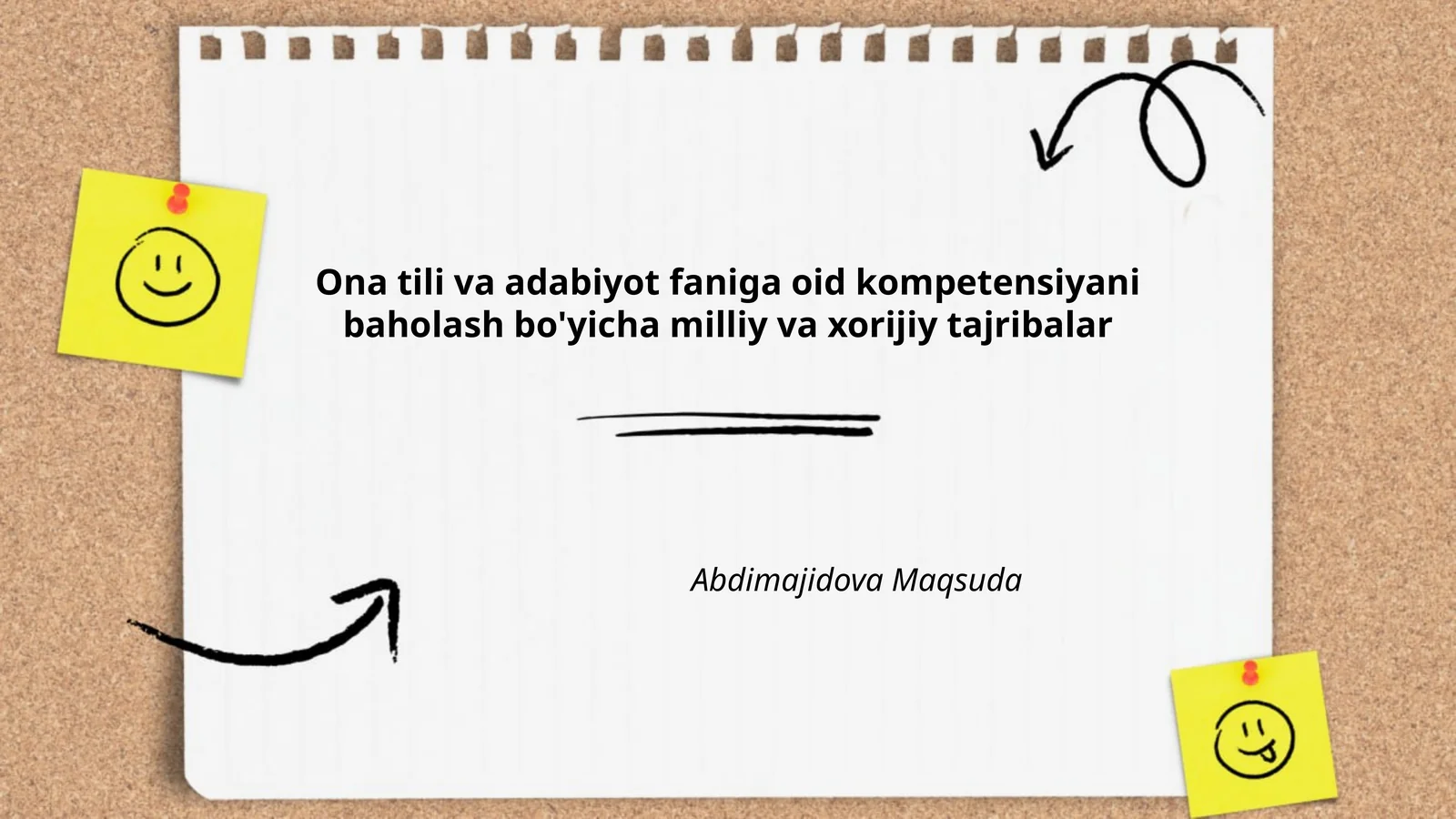 Ona tili va adabiyot faniga oid kompetensiyani baholash bo'yicha milliy va xorijiy tajribalar