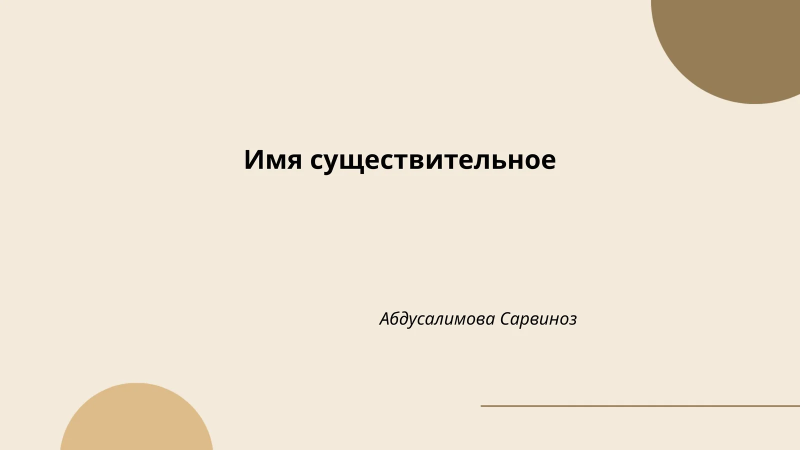 Имя существительное