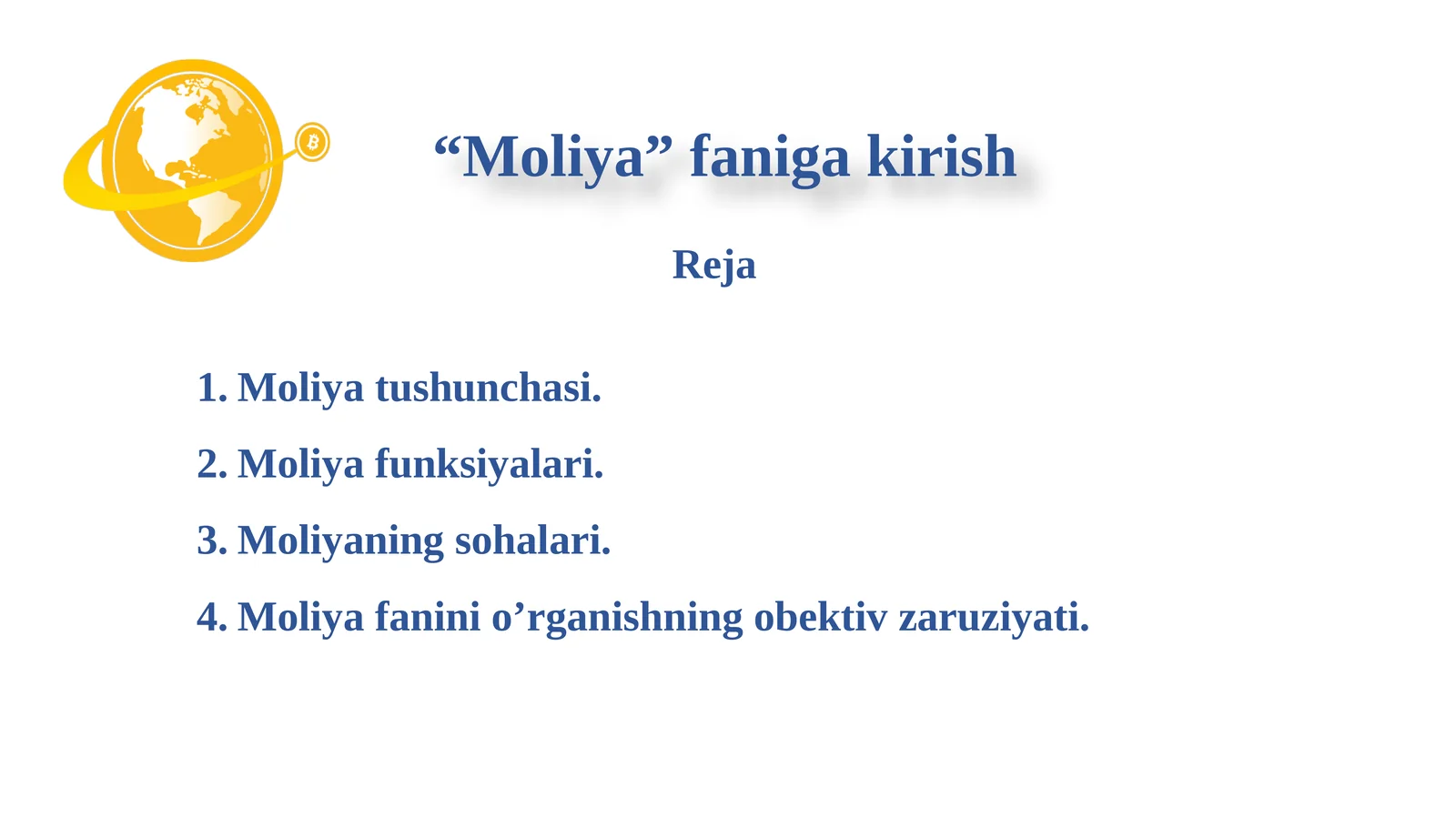 Moliya faniga kirish