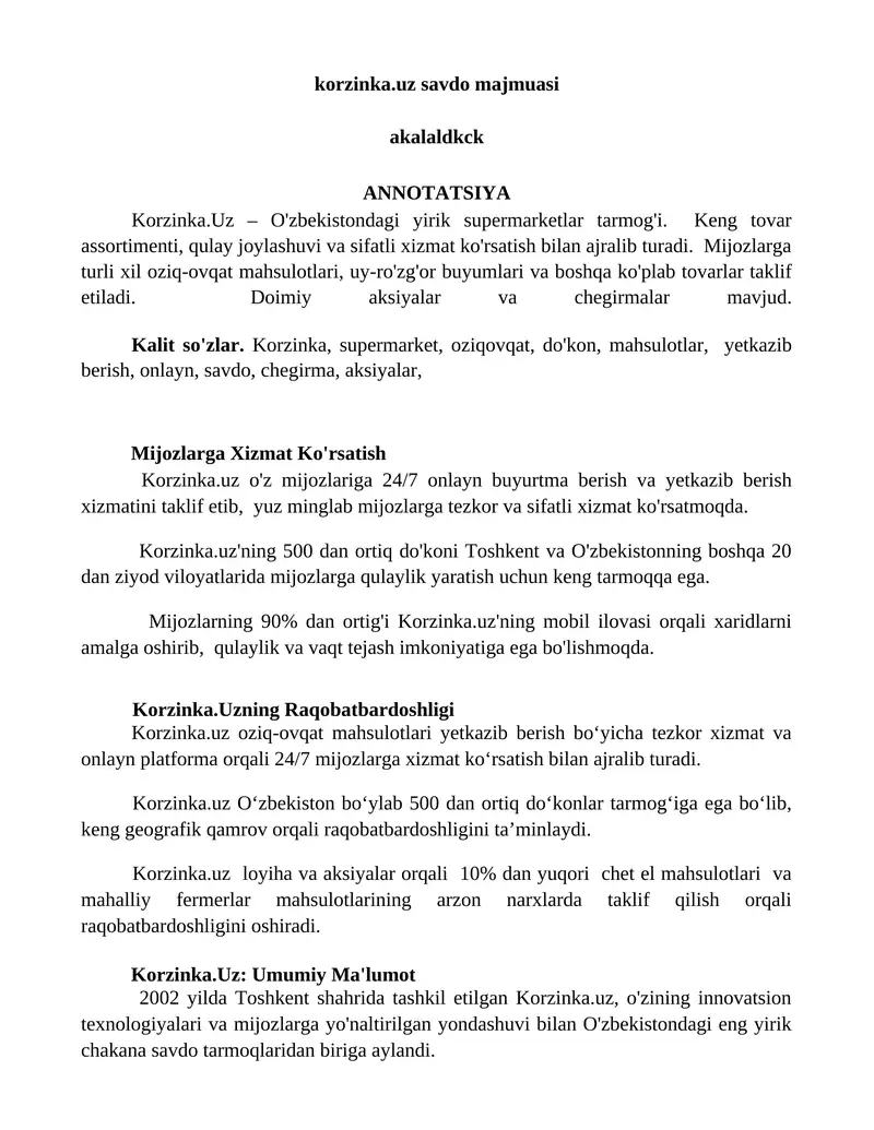 korzinka.uz