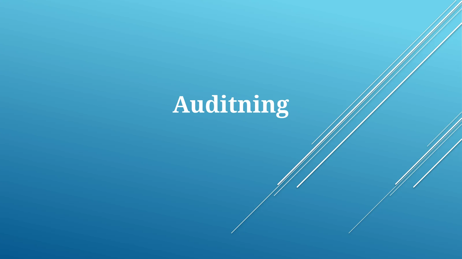 Fundamentals of Auditing