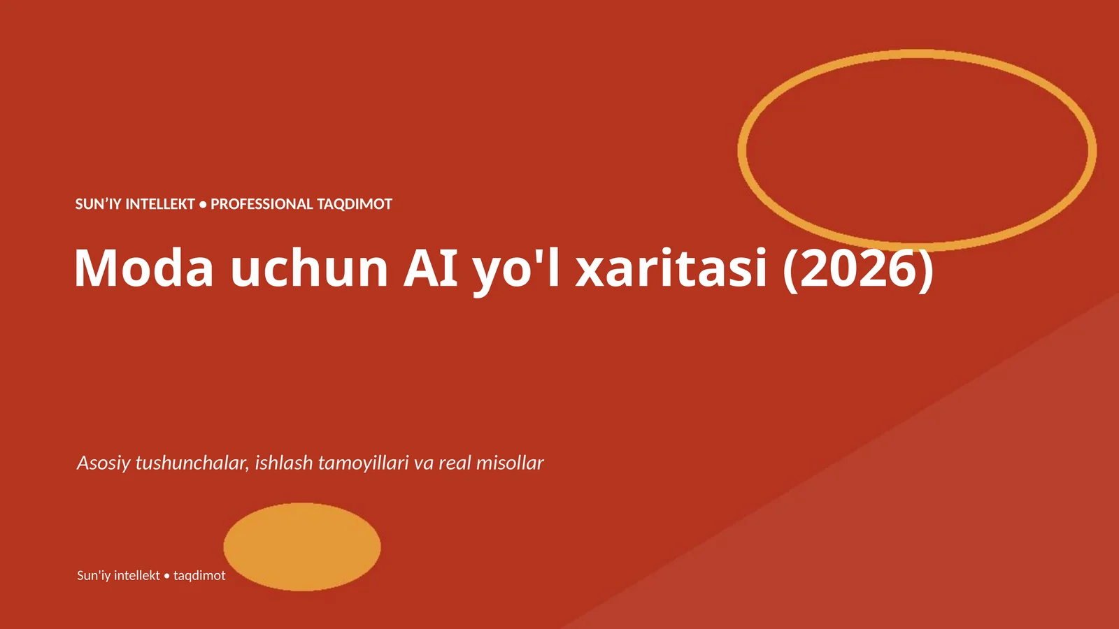 Moda uchun AI yo'l xaritasi (2026)